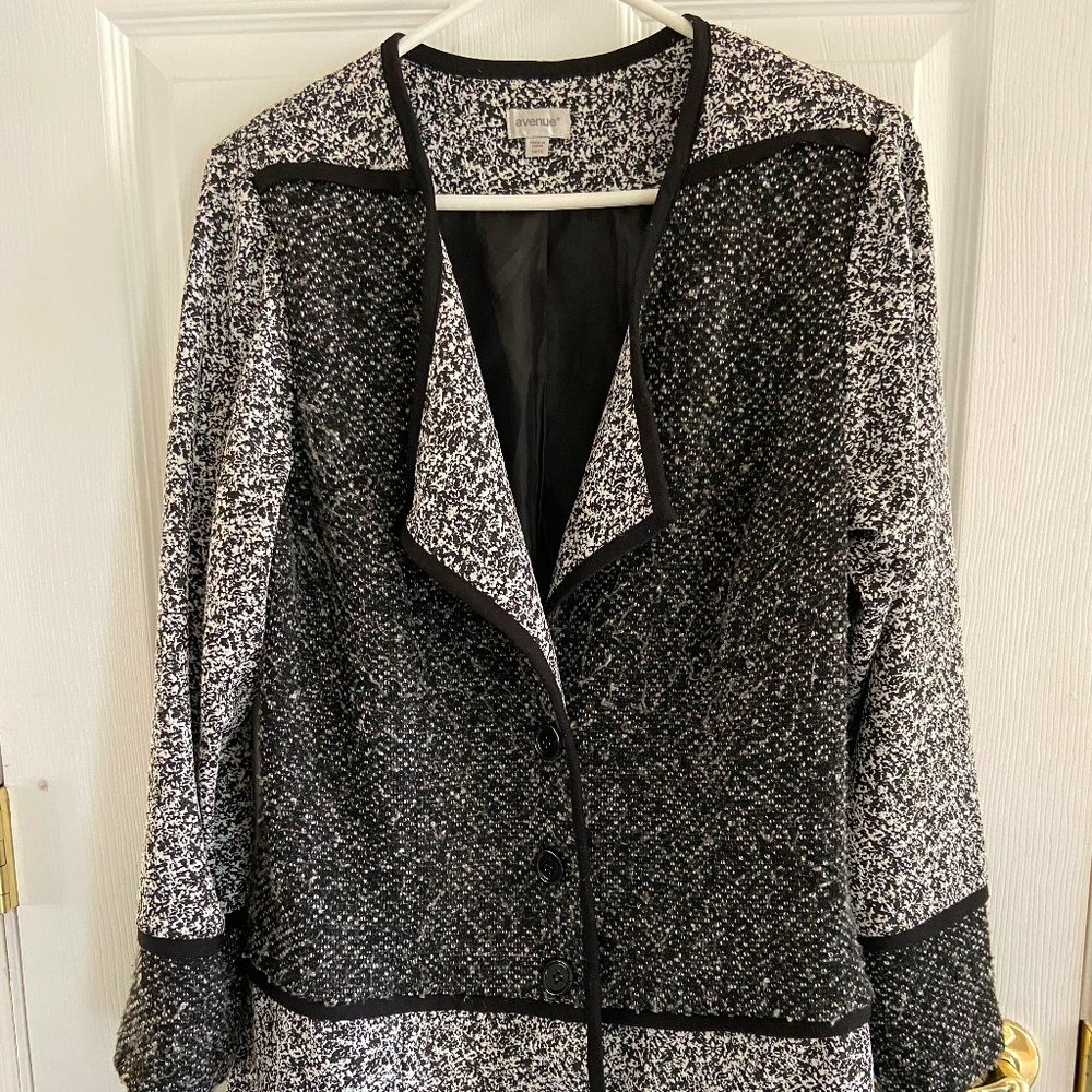 Black and white blazer